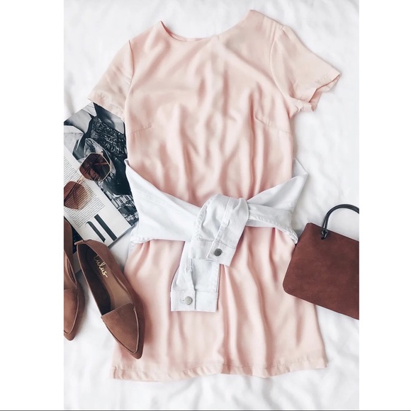 Lulu's | Blush Pink Shift And Shout Shift Dress | Sm - Picture 8 of 15